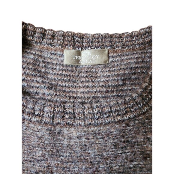 The Territory Ahead Crewneck Sweater Womens Medium Brown 100% Alpaca Grandmacore - Picture 5 of 8